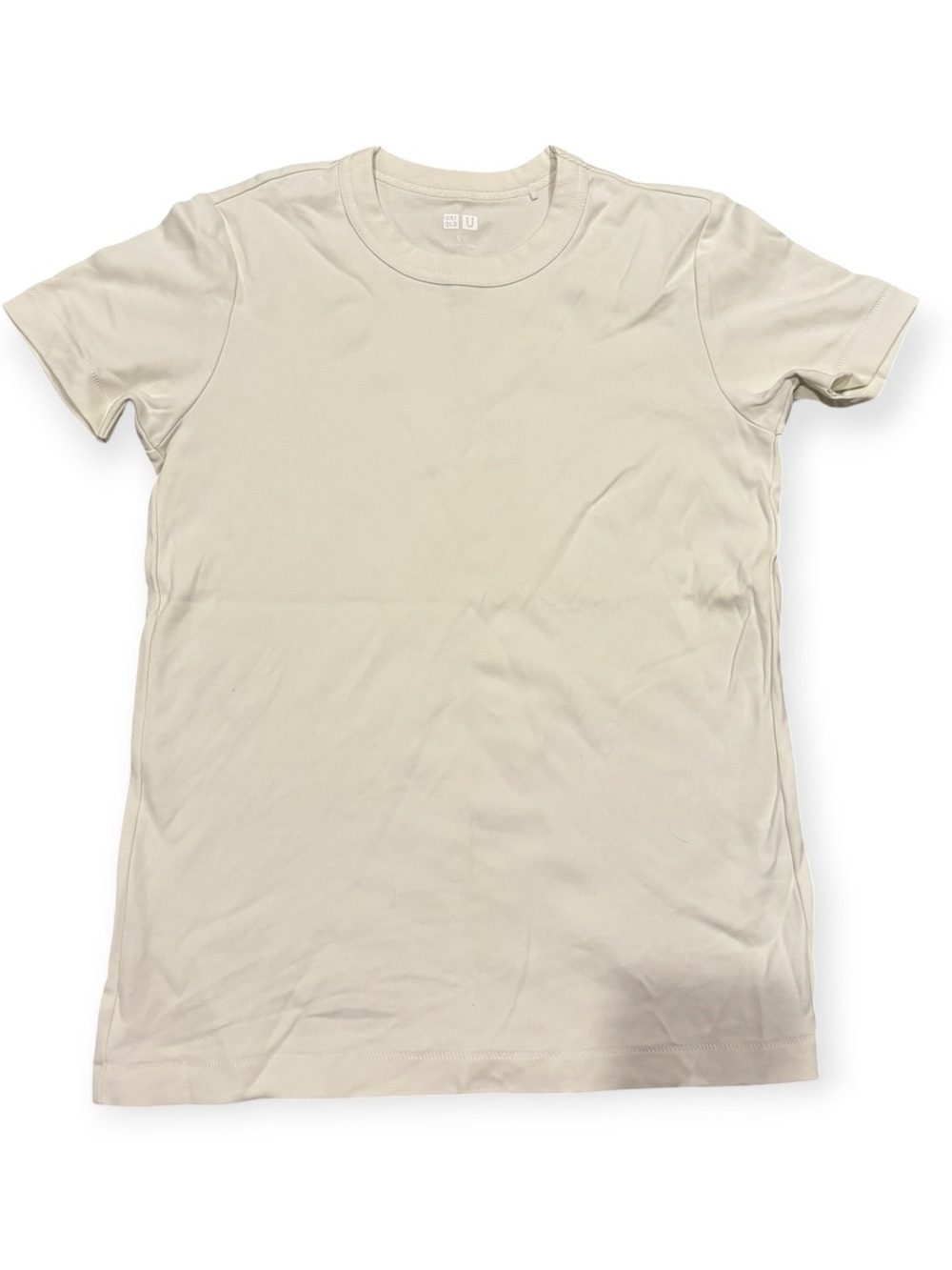 NWOT Uniqlo U Women's Cream Crewneck T-Shirt Size XS